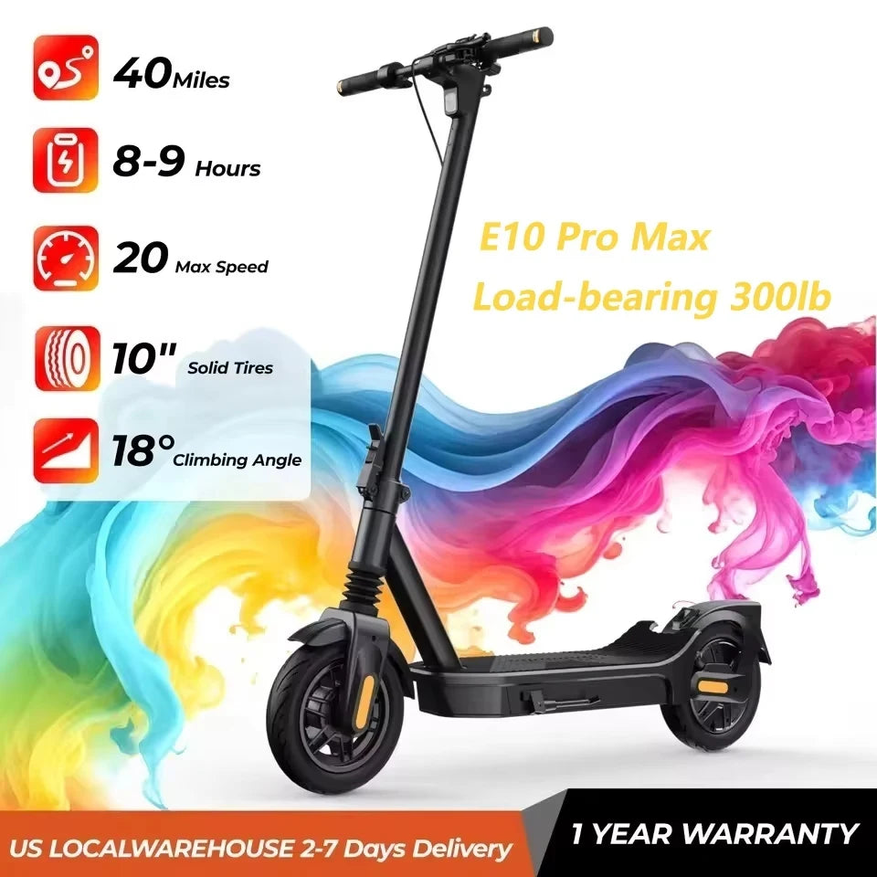 Foldable Electric Scooter for Adults 8/10-Inch Tire 350-500W Motor up to 20mph Speed with 21/39 Miles Range APP Control Waterproof