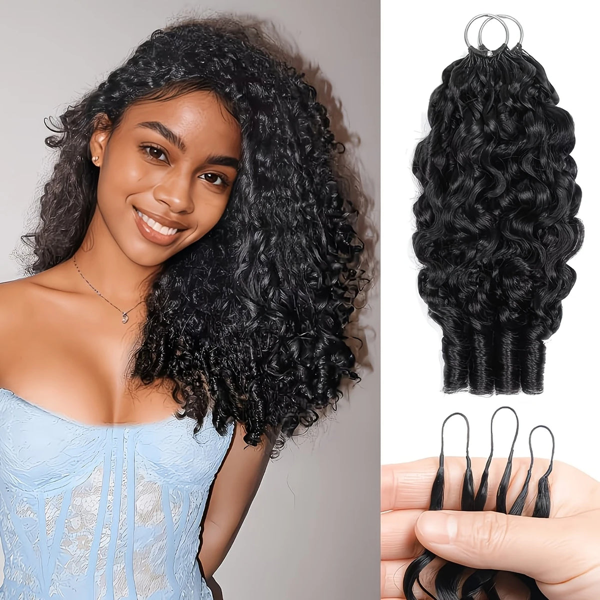 Chocolate Brown Miracle Knots Crochet Human Hair For Braiding Crochet Braids Burmese Curly Crochet Hair Extension 100% Human Hair