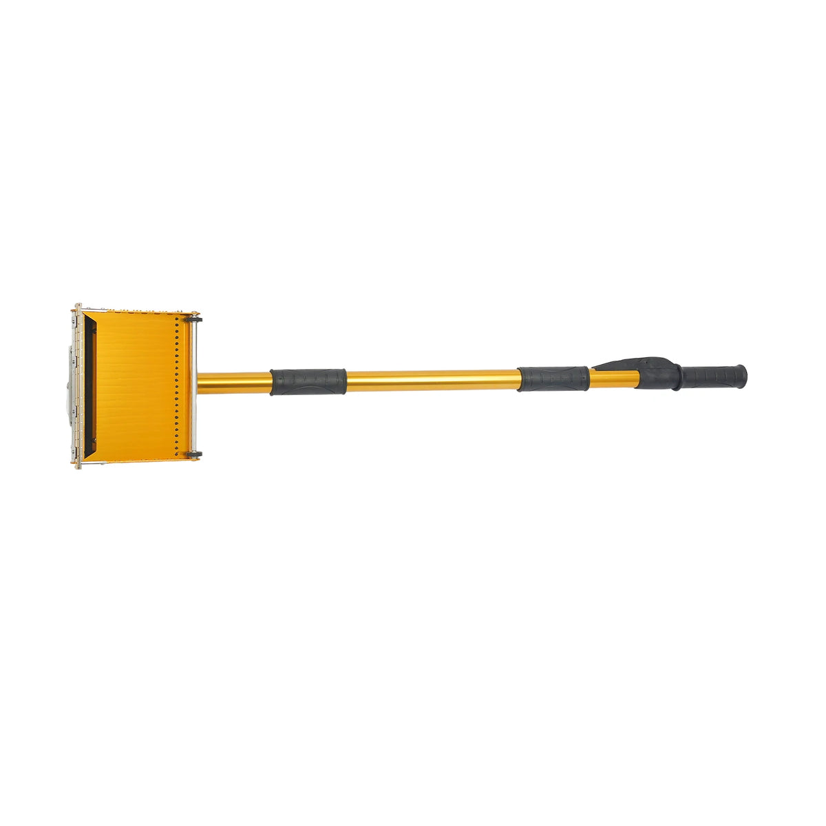 Drywall Taping Tool, Adjustable Drywall Box 8 Inch, Yellow Drywall Smooth Finish Trowel with Dual Spring Uniform Pressure, Extension Handle 39.76-64.17 Inches for Efficient Wall Ceiling Joint Plastering