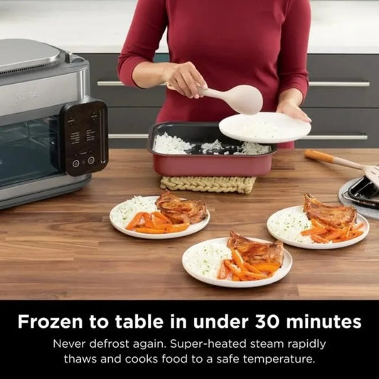 SFP700 Combi All-in-One Multicooker Oven Air Fryer 10-in-1 Functions 15-Min Meals Digital Display Stainless Steel Renewed 14.92