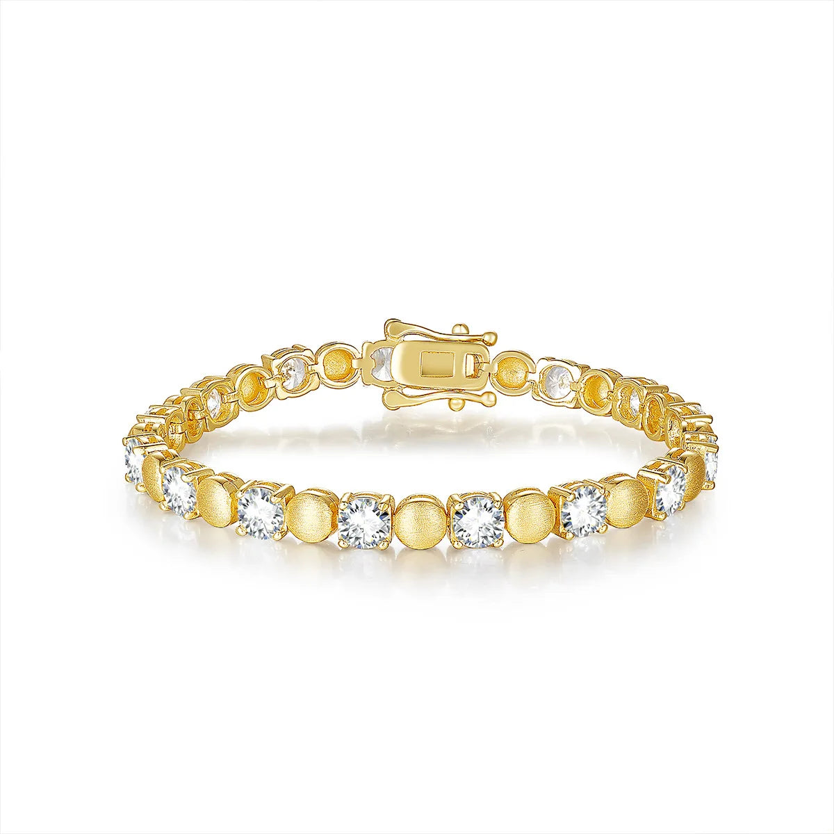 Adjustable Size 6.5-8.5 Bracelet S925 Silver Inlaid Moissanite Zircon 18K Plated