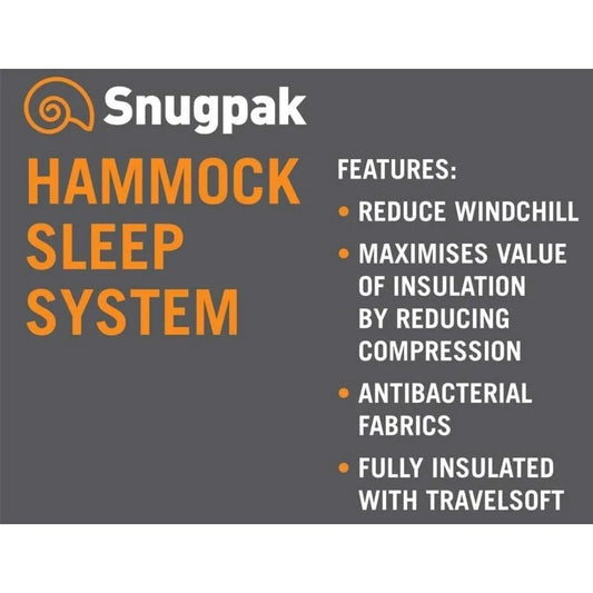 Snugpak Hammock Cocoon, Fully Encases the Hammock, Insulated with Travelsoft Filling