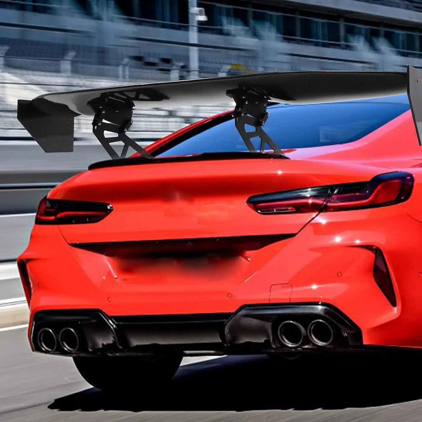 UNIVERSAL 57" WING DRAGON-2 STYLE GT TRUNK ADJUSTABLE SPOILER WING Carbon Fiber