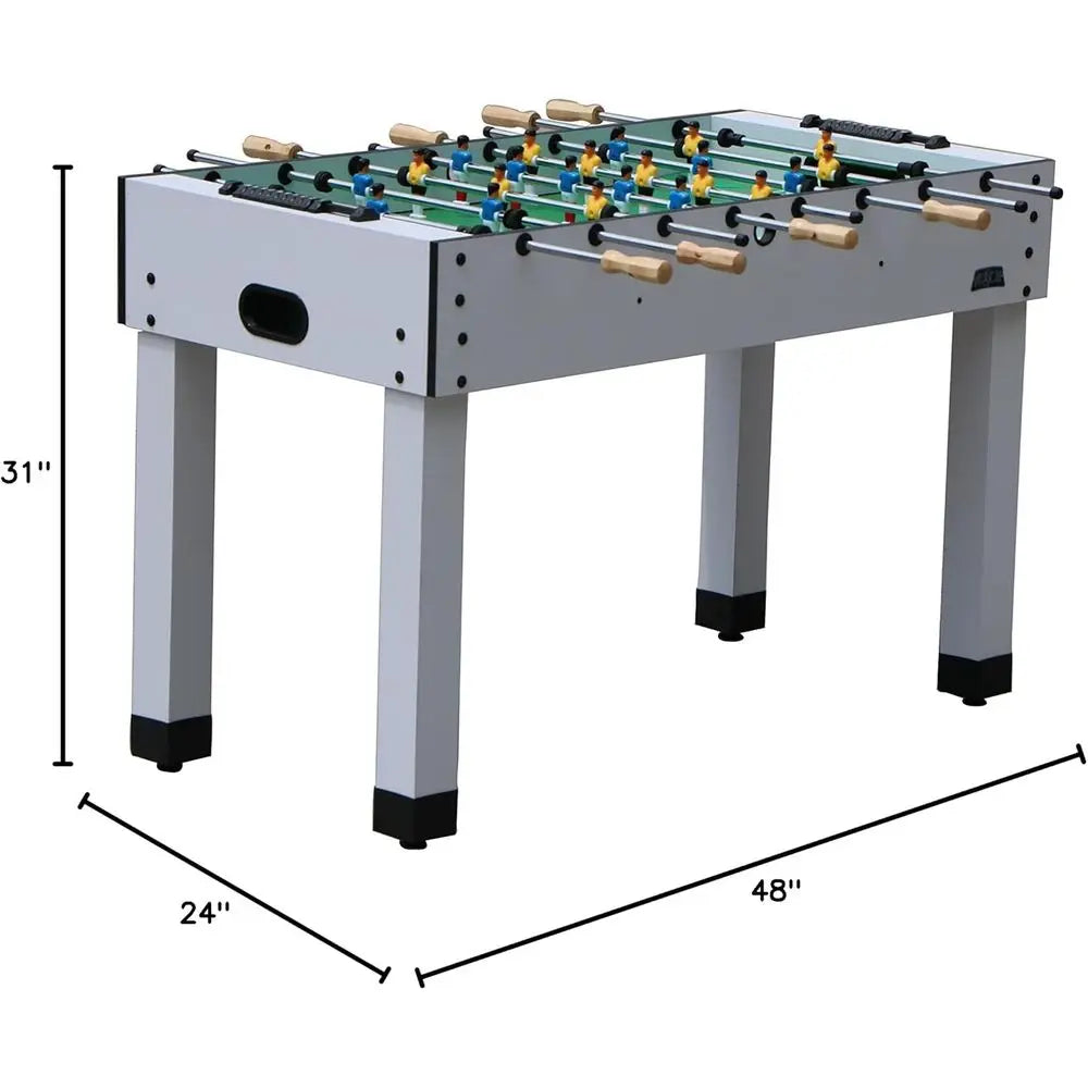 48 Foosball Table – Compact Indoor Foos Ball Table for Adults – Fuseball Futbolito Game with 2 Foosballs, Wooden Handles, Levele