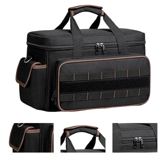 17 Inch Heavy Duty Tool Bags Waterproof Multi Pockets Tool Organizer Tool Pouch with Adjustable Shoulder Strap Large Tool Bag