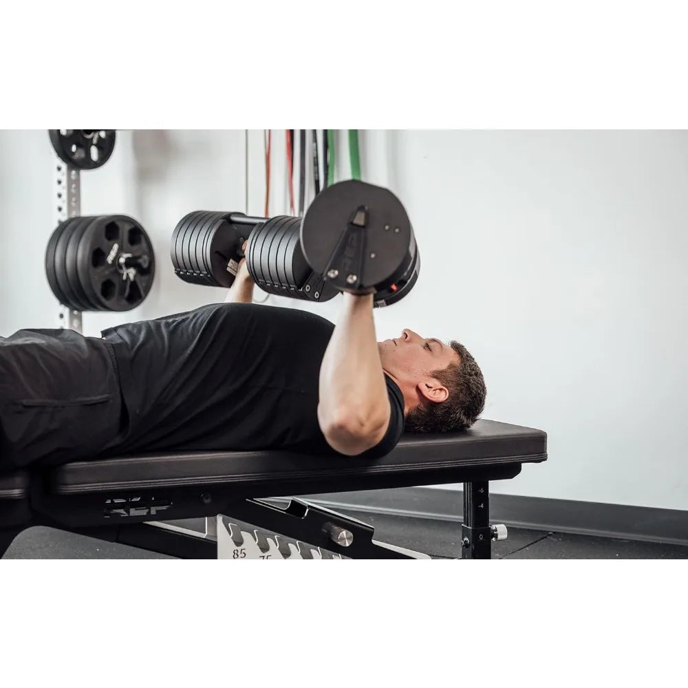 Rep Fitness Quickdraw Adjustable Dumbbells - Weight Ranges from 5 to 30, 40, 50, and 60 Pounds