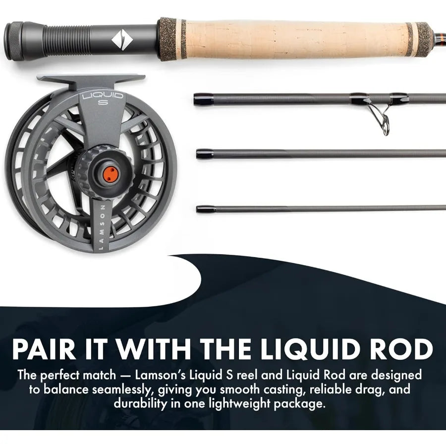 Liquid SSeries HD Fly Fishing Reels AllWater Performance Large Arbor Design with Powerful Sealed Drag System and Pressure Cast