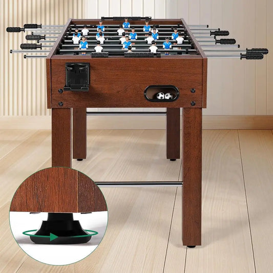 48in Competition-Sized Game Table for Home & Game Room – Includes 2 Balls & 2 Cup Holders – Classic Indoor Soccer Game