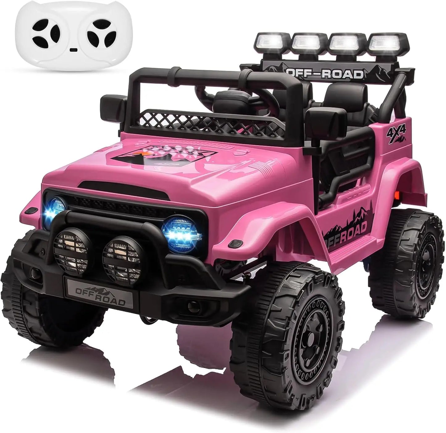 12V Kids Ride on Truck with Parent Remote Control, Electric Ride on Toy Car for Ages 3–8, 5 MPH Safe Speed,Music & Stories