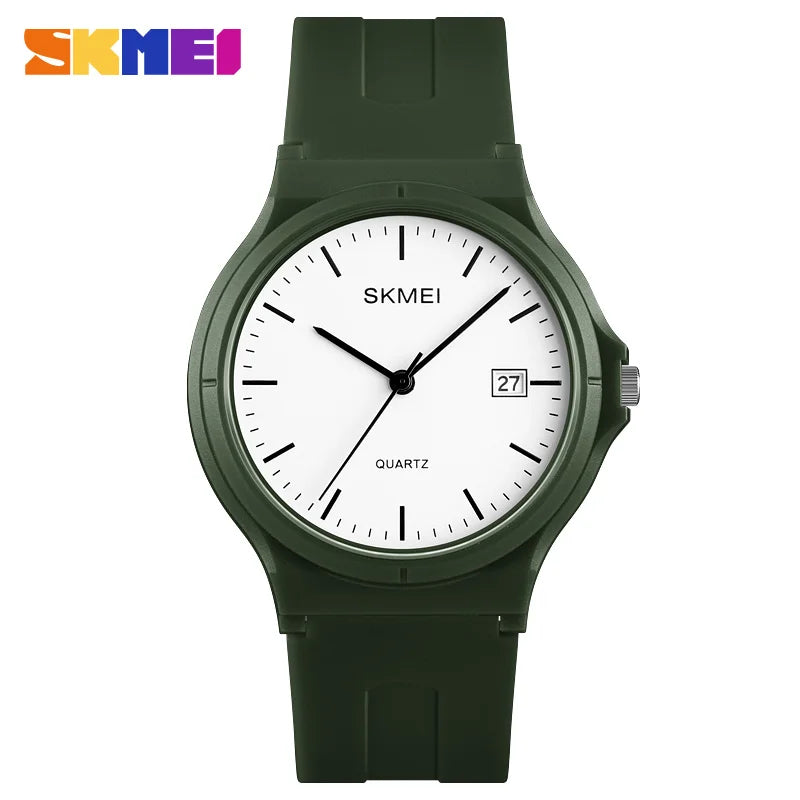 SKMEI Reloj Mujer Fashion Ladies Casual Sports Couple PU Strap Calendar Women Top Luxury Wristwatch Lady Large Dial For Women