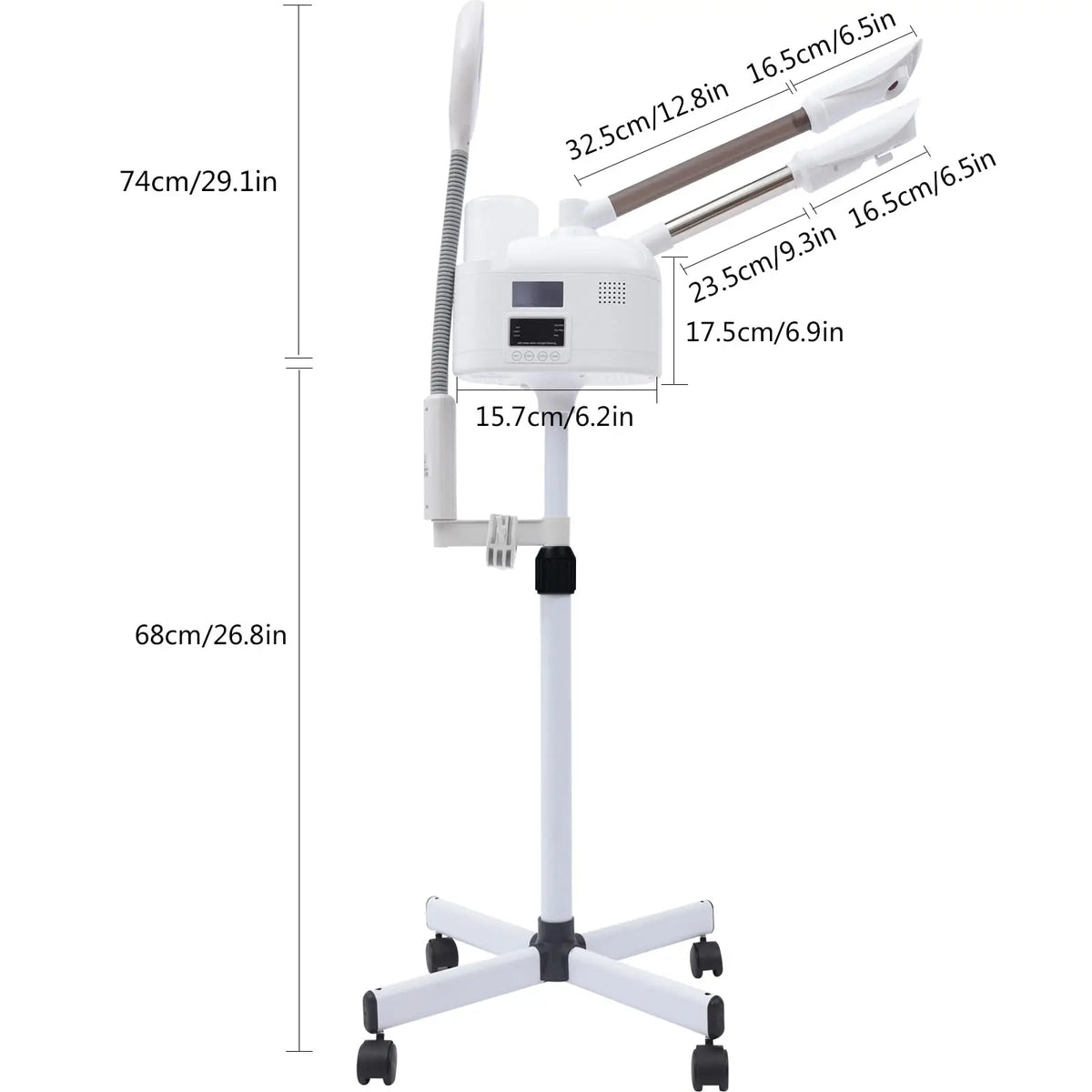 750W White Facial Steamer, Beauty Salon Spa Skin Care Instrument Ozone Facial Steamer Sprayer, Face Humidifier, for Home, Beauty