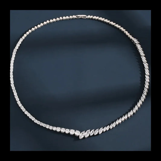 AliExpress new personalized S925 silver necklace simple necklace female niche design sense