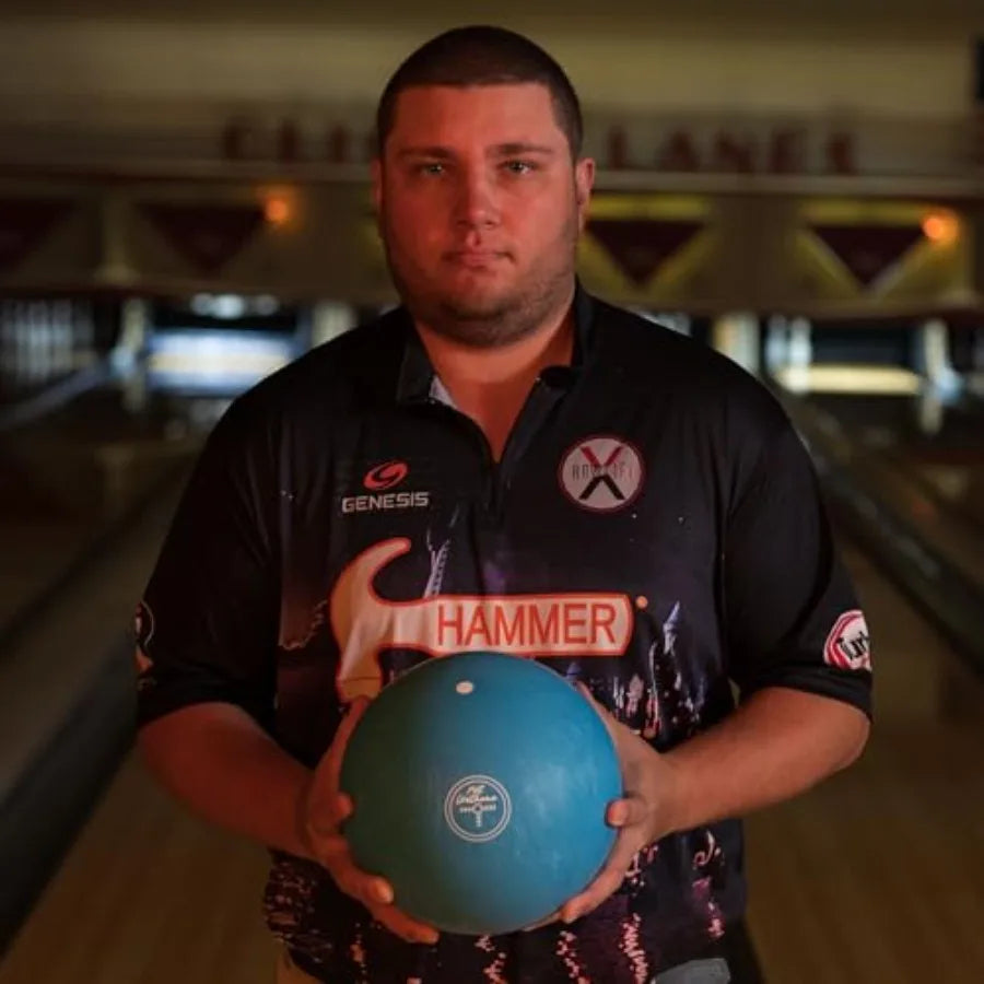 Hammer NU Blue Bowling Ball for Advanced Players with High-Performance Core and Reactive Coverstock Designed for Optimal Grip a