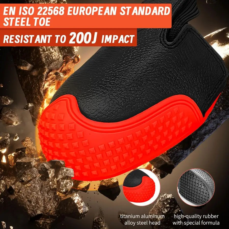 ASTM Certified Slip amp EN 22568 Steel ToeLG07 Resistant Steel Toe Shoe Covers 0.94 SRO AntiSlip Overshoes Waterproof Work Boot