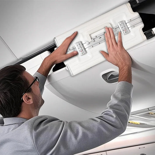 20 Inch Carry On Luggage TSA Approved, Aluminum Frame Zipperless Luggage Carry On with Compartment for Short Trips