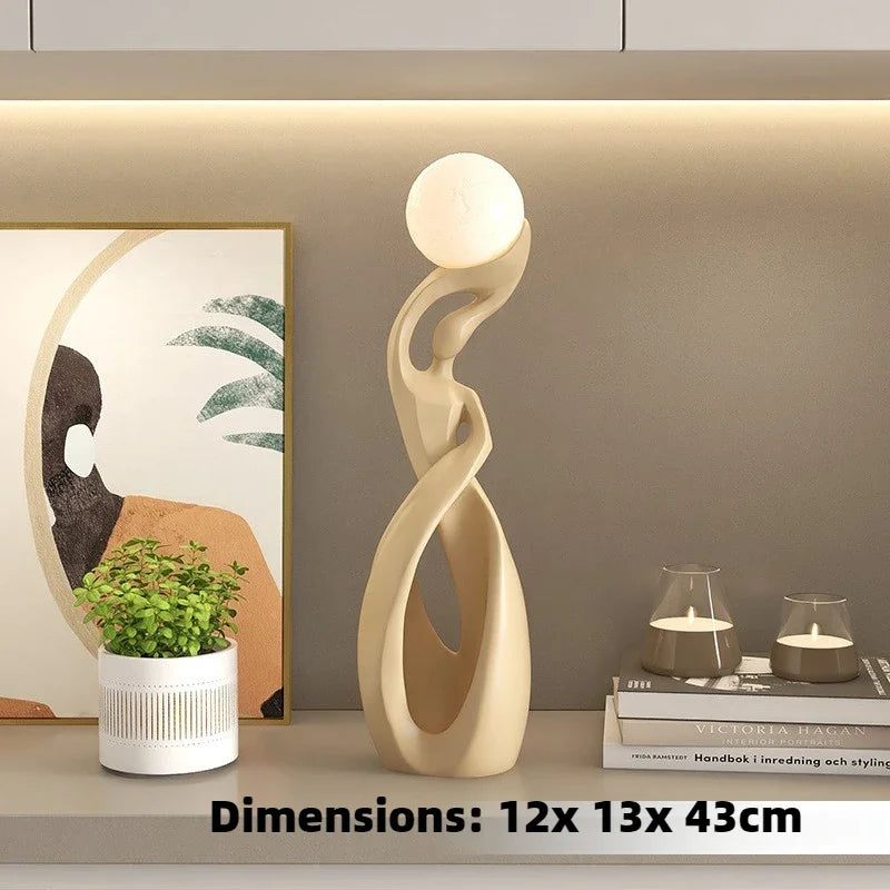 NEW Home Decoration Art Light Luxury Creative Living Room TV Cabinet Floor Decoration Night Glow Resin Sculpture LED Floor Lamp