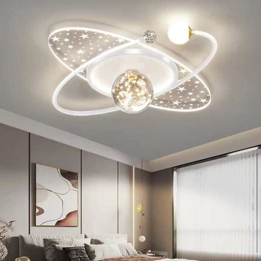 Modern bedroom ceiling light Children's room Round chandelier Creative LED living room interior ceiling decorative lighting