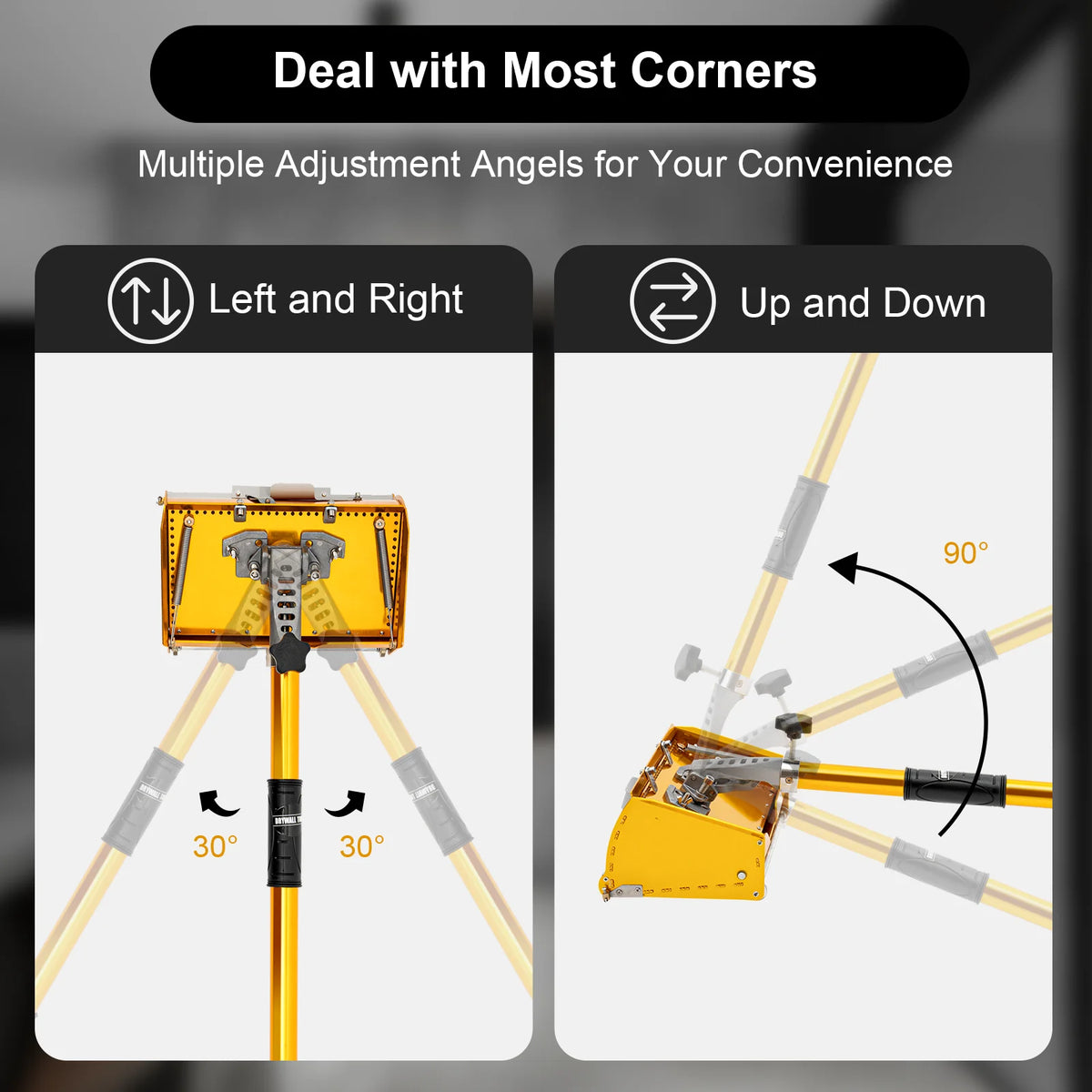 Handheld Drywall Flat Finishing Box Tool 5 Gears Adjustable Double Spring For Wall/Ceiling Smooth Scraping Putty Decoration