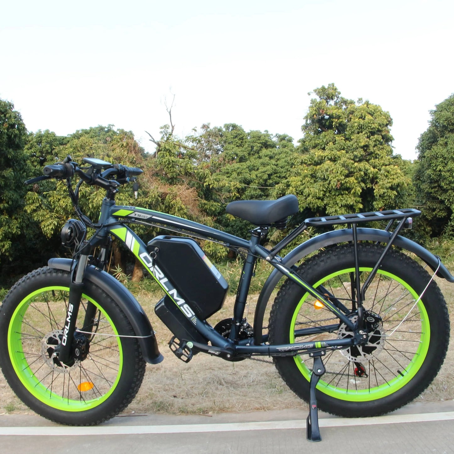ORLMS TS60 Adult Electric Bicycle 1000W*2 Motor Men's E-bike 60V25AH Battery E-bike 26" Fat Tire Men's E-Mountain ebike