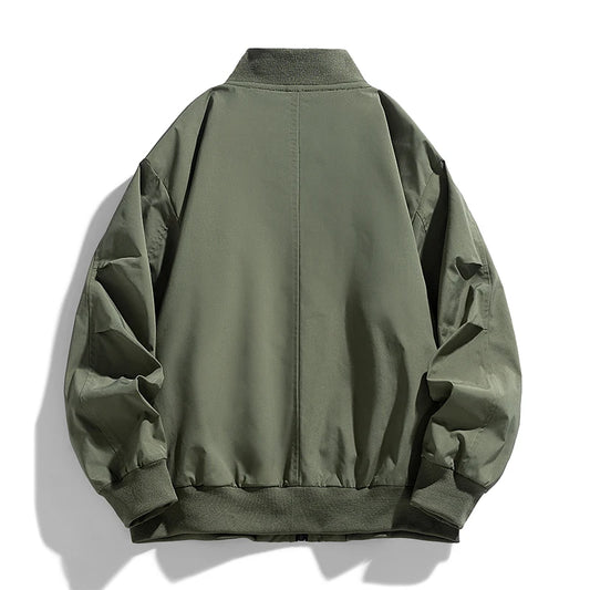 Spring Autumn Plus Size Jacket Men's Pocket Loose Fashion Brand Coat 130kg 7XL bomber jacket 5XL 6XL workwear jacket