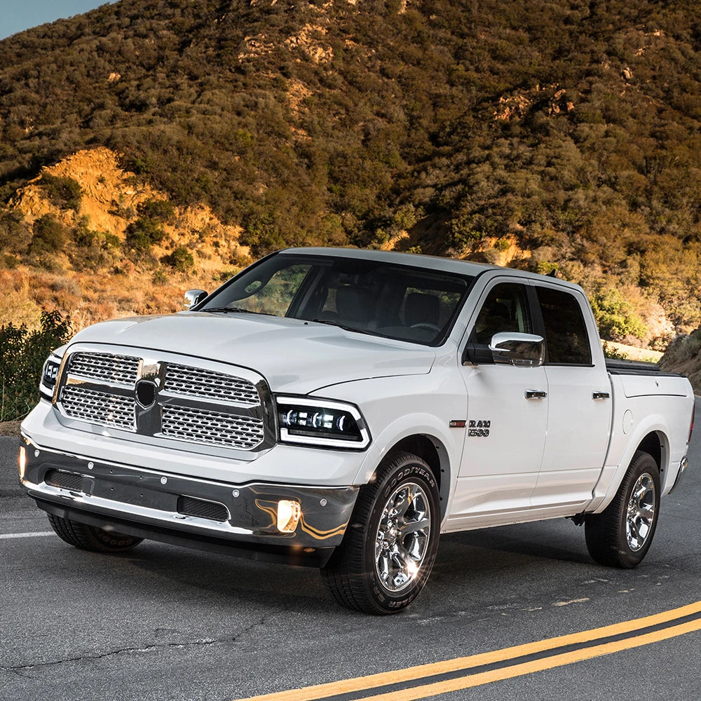 Headlights for 2009-2018 Dodge RAM 1500 2500 3500 with Sequential Turn Signals & Startup Animation