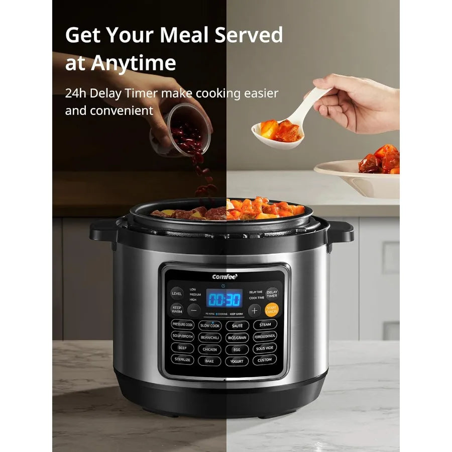 16in1 Electric Pressure Cooker Instant Multi Cooker with NonStick Pot for Home Use: Multifunctional Stainless Steel Cooking Sys