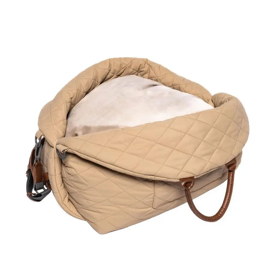 Mew Travel Pet Bed Soft Carrier for Small Dogs amp Cats, WaterResistant Quilted Shell, Adjustable Belts for Car Travel, AntiSlip