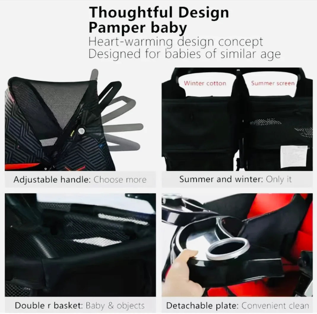 Twins baby stroller,Lightweight ,travel friendly ,ultra comfort and folding,gift for mom