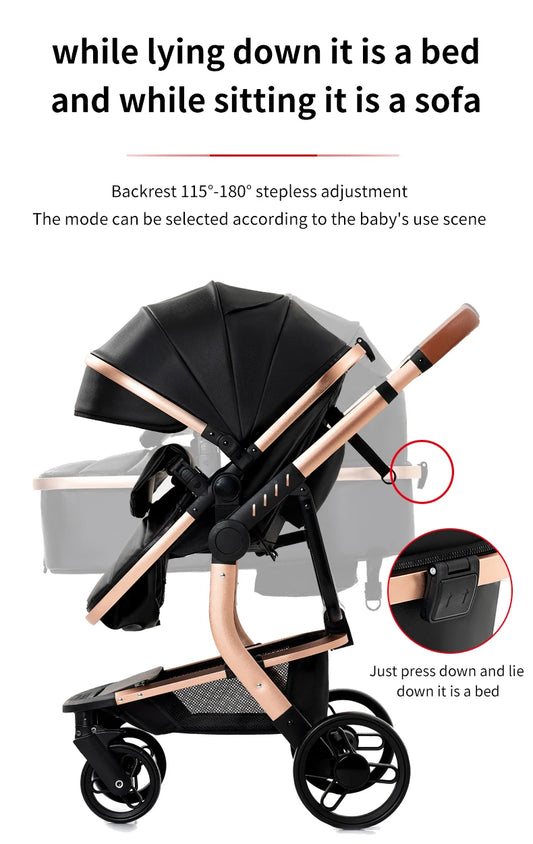 Lightweight stroller Baby carriage Baby carriage baby pram carseat Foldable Stroller Newborn Stroller travel folding system