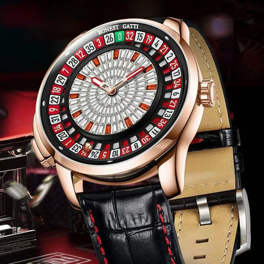 BONEST GATTI BONEST GATTI Rotating Dial Men's Watch Is An Automatic Mechanical Watch With A Rotating Dial