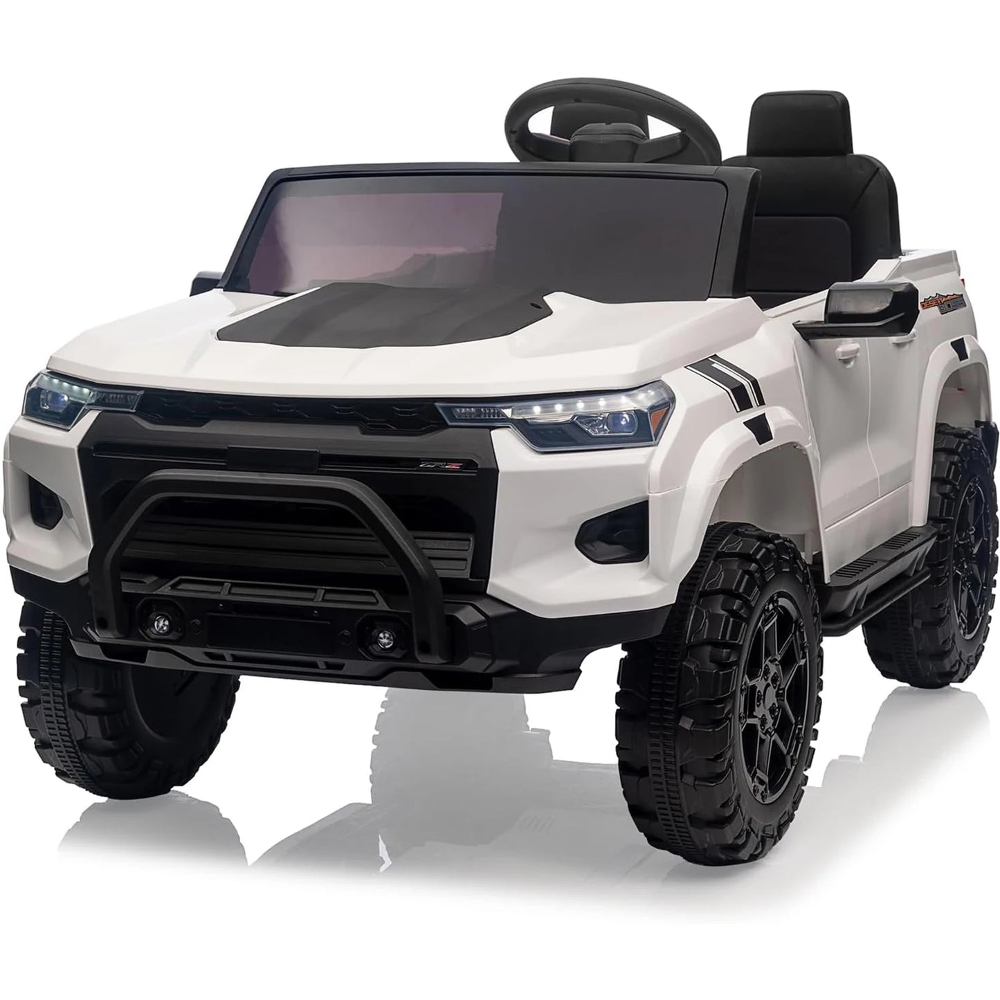 24V 2 Seater Kids Ride On Truck Electric Ride On Car Toy for Toddlers Battery Powered Vehicle with Remote Control, Trunk, Handle