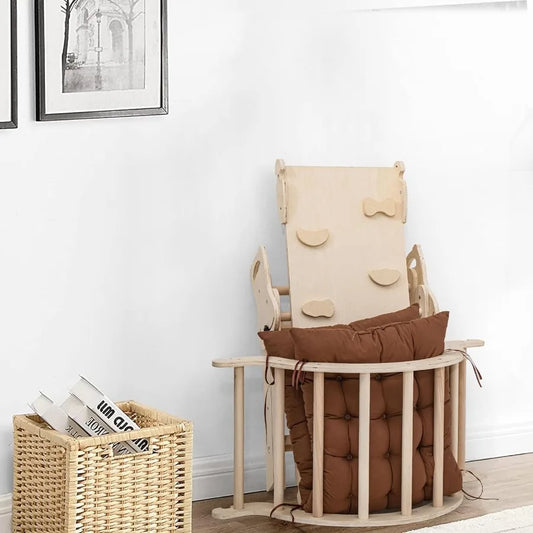 Large Foldable Toddler Climbing Toys Indoor Jungle Gym Pikler Triangle Set with Cushion Slide and Arch 7in1 Montessori Climbing