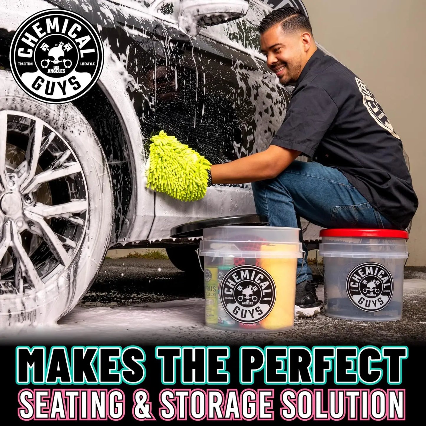 Complete Car Wash Kit with Soap, Bucket & 8 Essential Tools for Vehicles