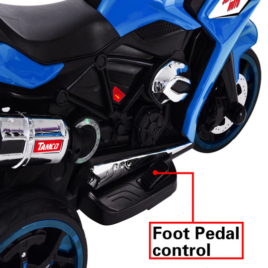 Kids Motorcycle 12V Ages 3-5 Years 3-Wheel Electric Motorcycle with Reverse, Headlight, Horn, Music Ride On Toy Motorcycle