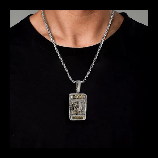 Purely Handmade Pictures, Customized Accessories, Letter Square Brand Pendant, Same Necklace for Men and Women