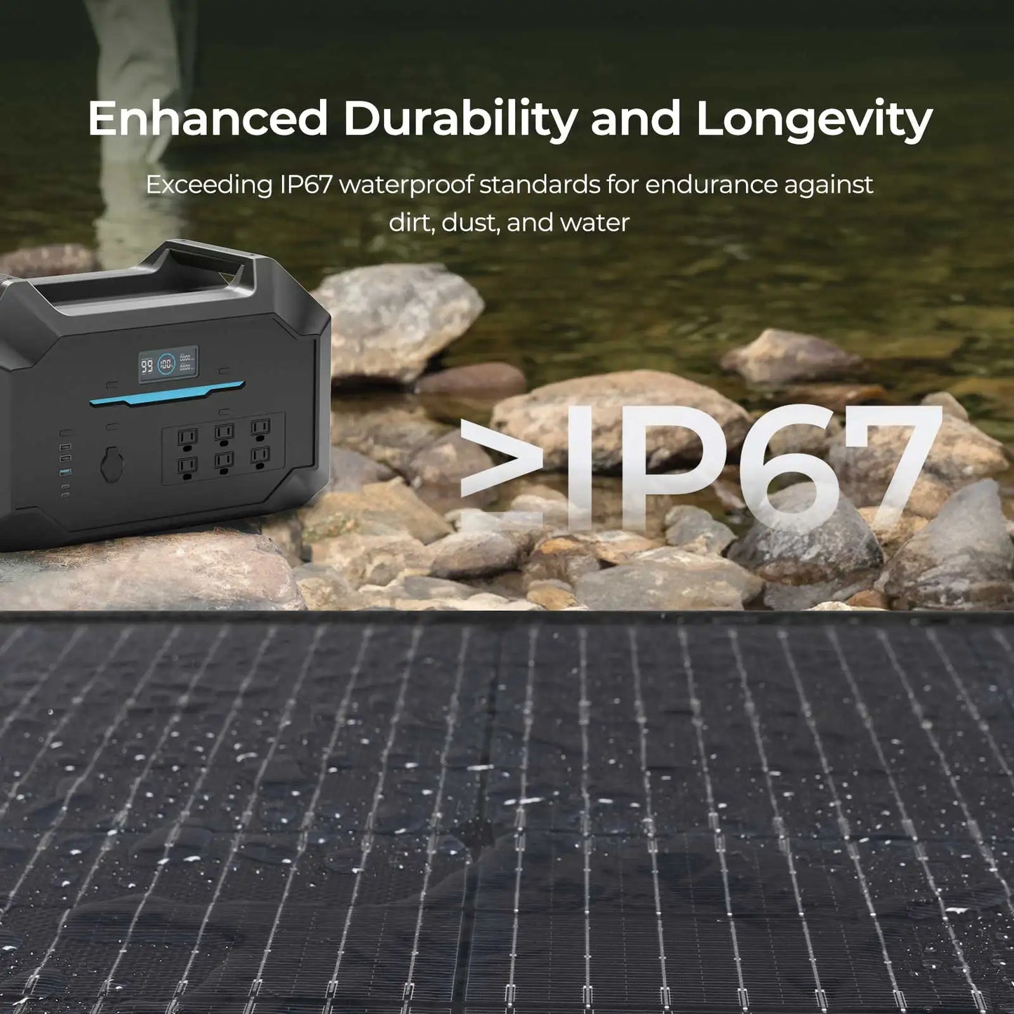 Renogy 400W Lightweight Portable Solar Suitcase, Foldable Solar Panel for Outdoor Activities, Durable & IP67 Waterproof for RV