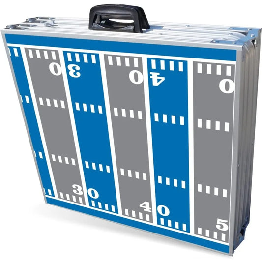 8Foot Folding Portable Pong Table with Optional Cup Holes and LED Lights for Indoor Outdoor Recreation Ideal for Home Game Room