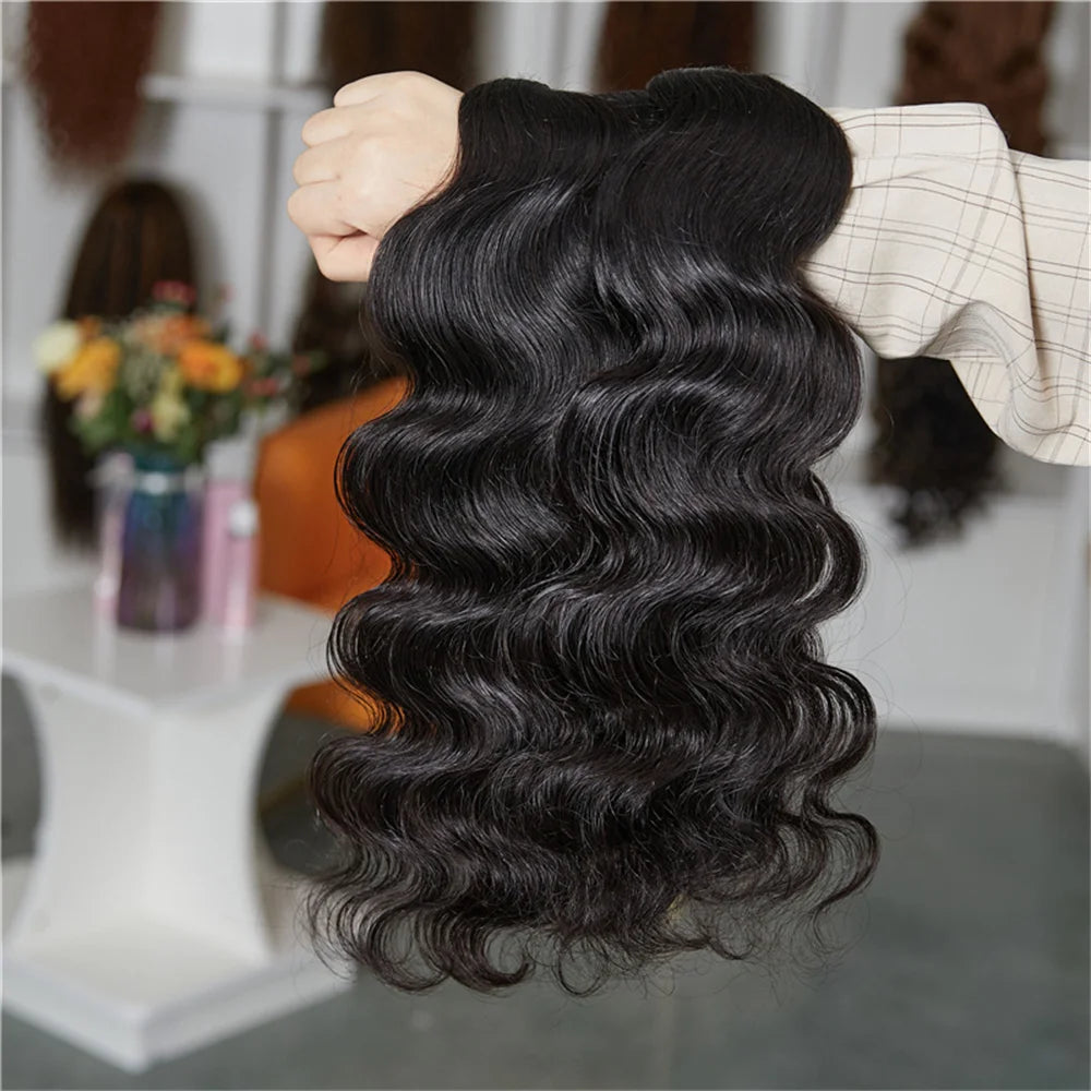 UNice Body Wave Bundles 1/3/4 PCS Natural Color 100% Human Hair Bundles 100Grams Per Bundle Sew In Weaves Hair Extensions