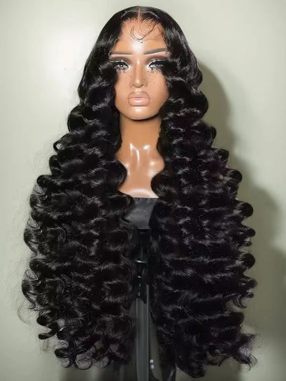Mossily 220 Density Loose Wave 13x4 HD Lace Front Wig 40 Inch Brazilian Curly Deep Wave 13x6 Lace Frontal Human Hair Wigs Women