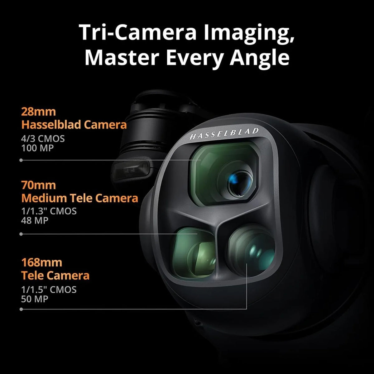 DJI Mavic 4 Pro Drone with DJI RC 2, Flagship Tri-Camera Drone with 100MP 4/3 CMOS Hasselblad Camera, for Professionals, 30km/18.6mi Video Transmission, 51-Min Max Flight Time