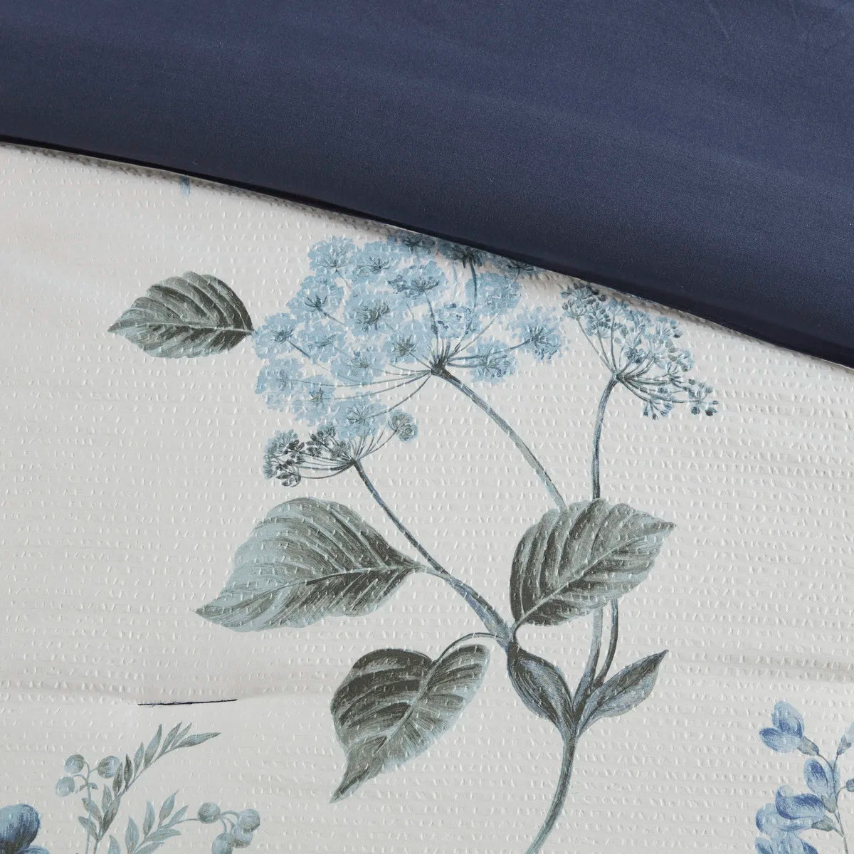 7 Piece Printed Seersucker Comforter Set with Throw Blanket Blue Full/Queen (Blue + Microfiber + Full)'