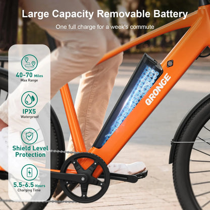 Electric Bike for Adults 1000W Peak, 460Wh Battery Max 70 Miles Electric Bike, 7 Speed & 5 Riding Modes 26 Inch E Bike 25MPH Max