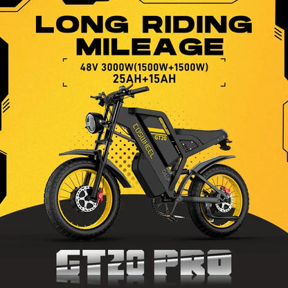 Coswheel GT20 adult E-bike 1000W 48V25Ah battery commute Electric Bike,20-inch Fat Tire E-Mountain bike