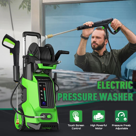 Electric Pressure Washer Car Washer 5000PSI 3.5GPM with Touch Screen, Portable Design for Car, Patio, and Outdoor Cleaning