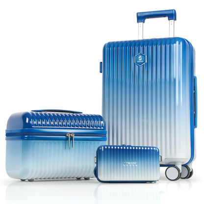 3pcs 20inch Luggage Set - Fashion Durable, Lightweight, And Secure Travel Companion With Spinner Wheels, TSA Lock, And Multi