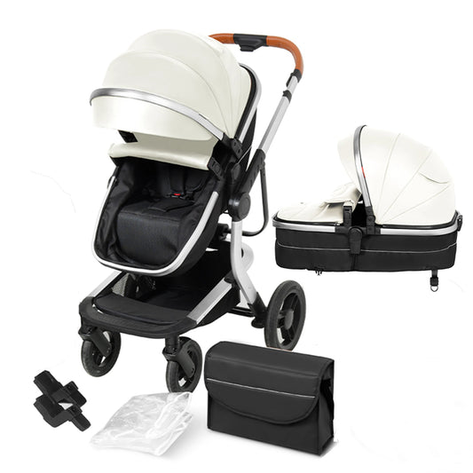 Baby Stroller Reversible Baby Carriage Unisex Pram Toddler Stroller Bassinet Stroller For Newborn Toddler Up to 55lbs High Rise