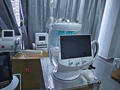 7-in-1 Hydro Facial Skin Care Machine Ultrasonic Rejuvenation Dermabrasion Hyperbaric Oxygen Facial Device for Deep Cleansing