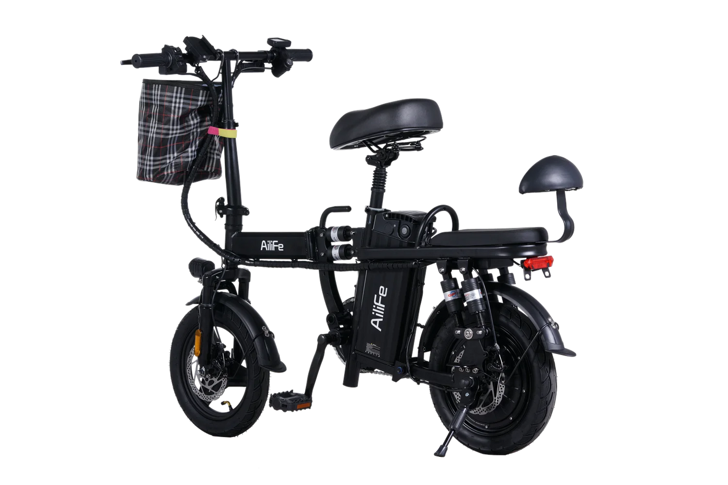Electric Bike For Adults 20MPH Full Shock Absorption Comfortable Riding 48V  Folding Ebike 14'' City Commuter E Bike