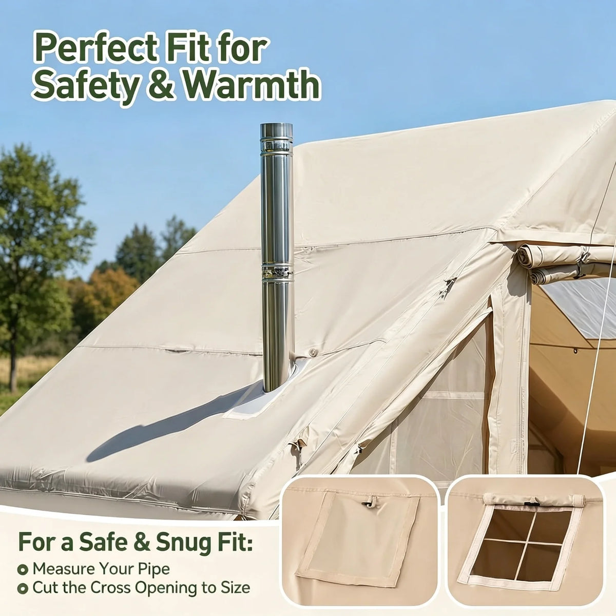 4/6/8 Person Inflatable Tent Blow Up Camping Tent With Skylight And Stove Jack Waterproof 420D Oxford Air Tent With Hand Pump Family Hot Tent Instant Setup