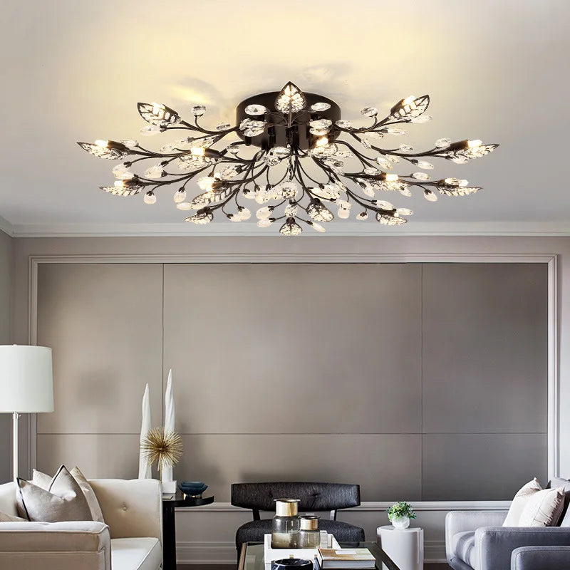 Modern Crystal Ceiling Chandelier Indoor Lighting Chandeliers  For Living Room Bedroom LED Fixture Lights Winfordo Lighting